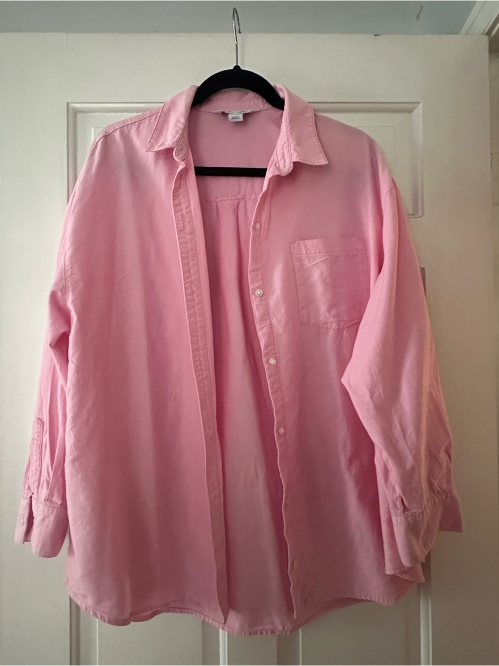 Pink Old Navy Boyfriend Button-Up Shirt